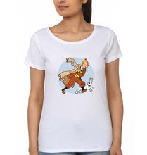 Load image into Gallery viewer, Tintin T-Shirt for Women-XS(32 Inches)-White-Ektarfa.online
