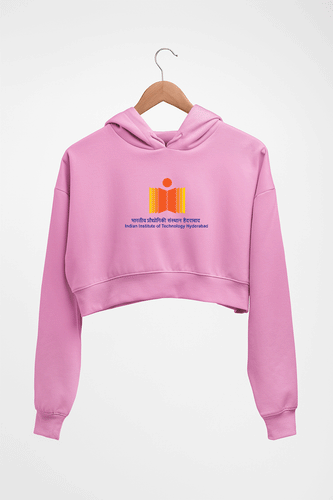 IIT Hyderabad Crop HOODIE FOR WOMEN-Light Baby Pink-Ektarfa.online