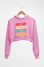 Load image into Gallery viewer, Fishing Crop HOODIE FOR WOMEN-Light Baby Pink-Ektarfa.online
