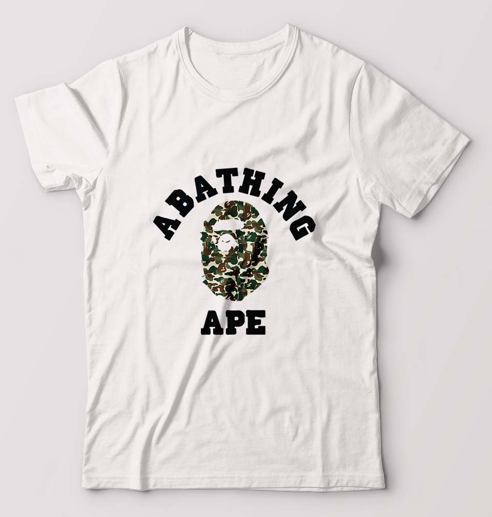 A Bathing Ape T-Shirt for Men-S(38 Inches)-White-Ektarfa.online