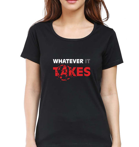 Avengers Whatever it Takes T-Shirt for Women-Black-Ektarfa.online