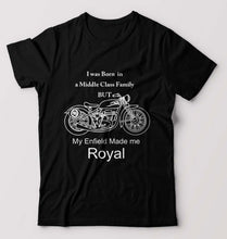 Load image into Gallery viewer, My Enfield made me Royal T-Shirt for Men-Black-Ektarfa.online
