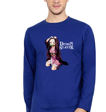 Load image into Gallery viewer, Demon Slayer Full Sleeves T-Shirt for Men-Royal Blue-Ektarfa.online
