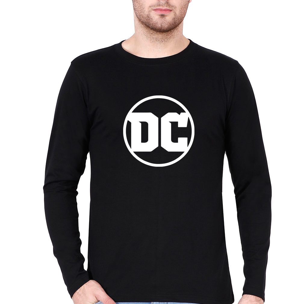 DC Full Sleeves T-Shirt for Men-Black-Ektarfa.online