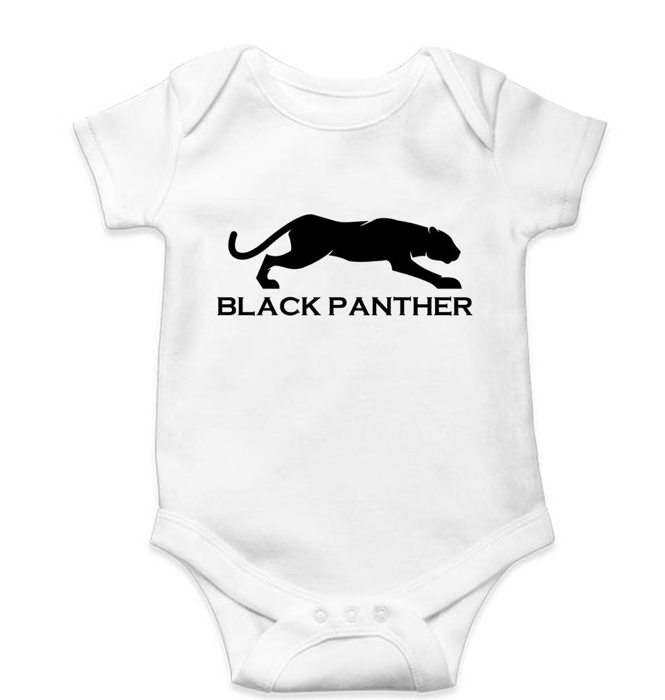 Black Panther Kids Romper For Baby Boy/Girl-0-5 Months(18 Inches)-White-Ektarfa.online