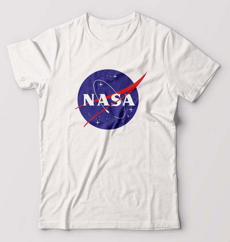 Nasa T-Shirt for Men-S(38 Inches)-White-Ektarfa.online