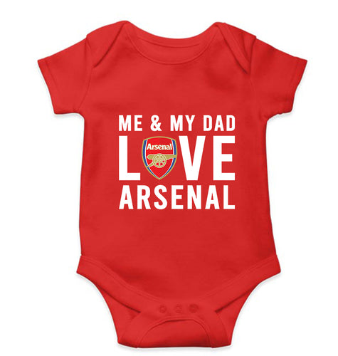 Love Arsenal Kids Romper For Baby Boy/Girl-0-5 Months(18 Inches)-Red-Ektarfa.online