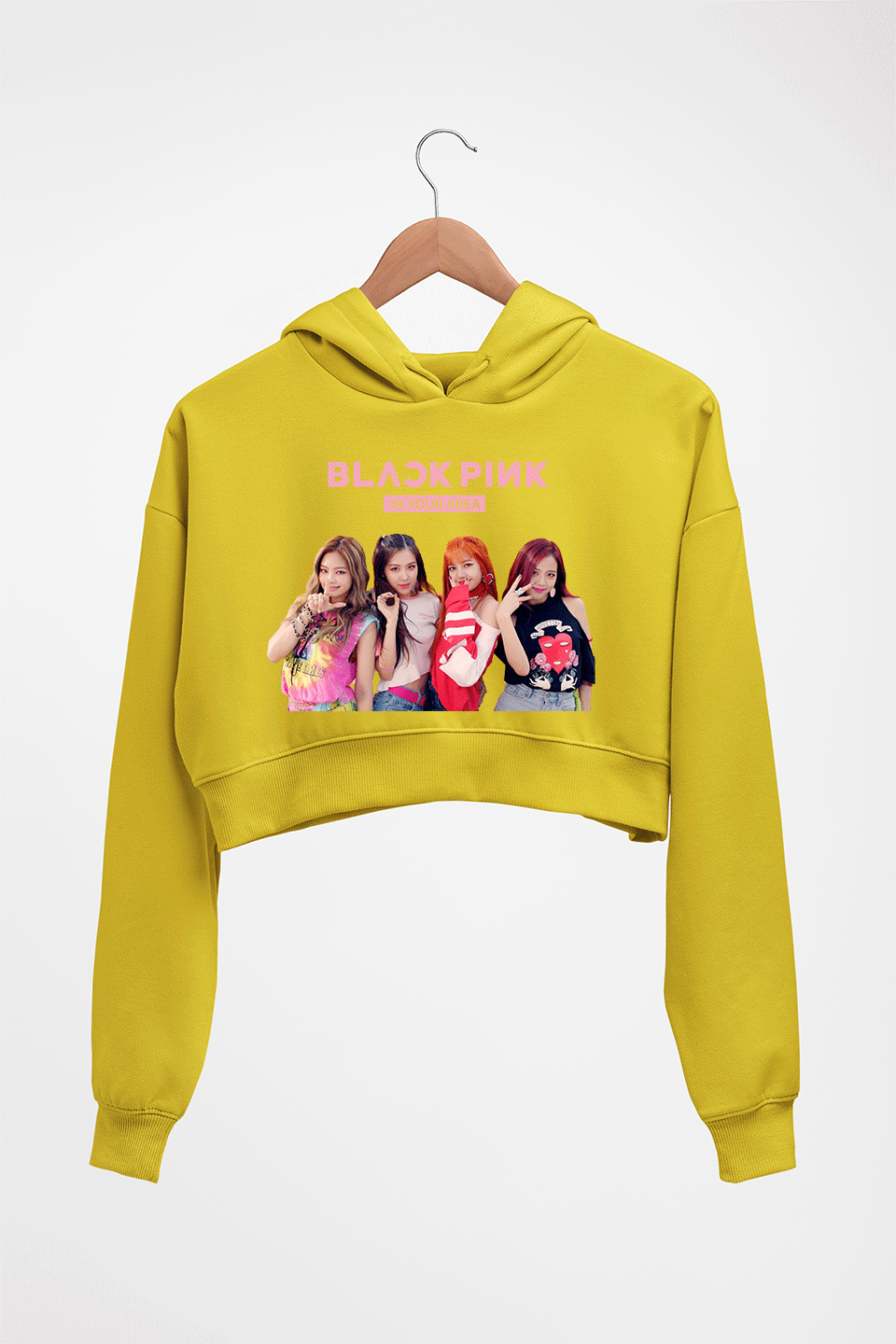 Blackpink crop top hoodie discount