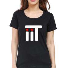 Load image into Gallery viewer, IIT T-Shirt for Women-XS(32 Inches)-Black-Ektarfa.online

