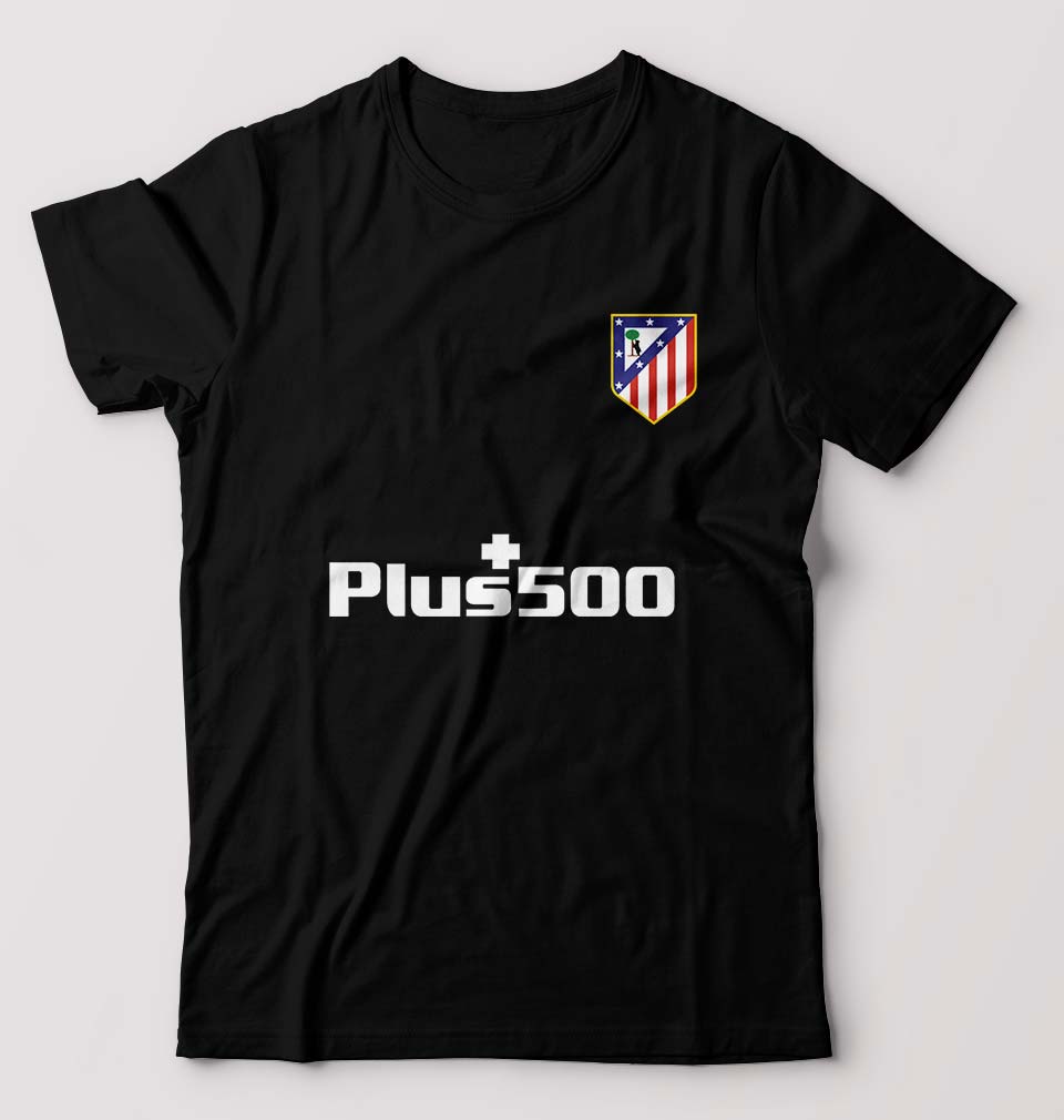 Atletico Madrid 2021-22 T-Shirt for Men-S(38 Inches)-Black-Ektarfa.online