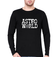 Load image into Gallery viewer, Astroworld Travis Scott Full Sleeves T-Shirt for Men-S(38 Inches)-Black-Ektarfa.online
