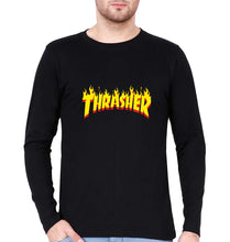 Load image into Gallery viewer, Thrasher Full Sleeves T-Shirt for Men-Black-Ektarfa.online
