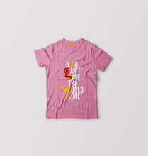 Load image into Gallery viewer, You Can&#39;t Save The World Alone Justice League Kids T-Shirt for Boy/Girl-Pink-Ektarfa.online
