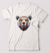 Load image into Gallery viewer, Bear T-Shirt for Men-S(38 Inches)-White-Ektarfa.online
