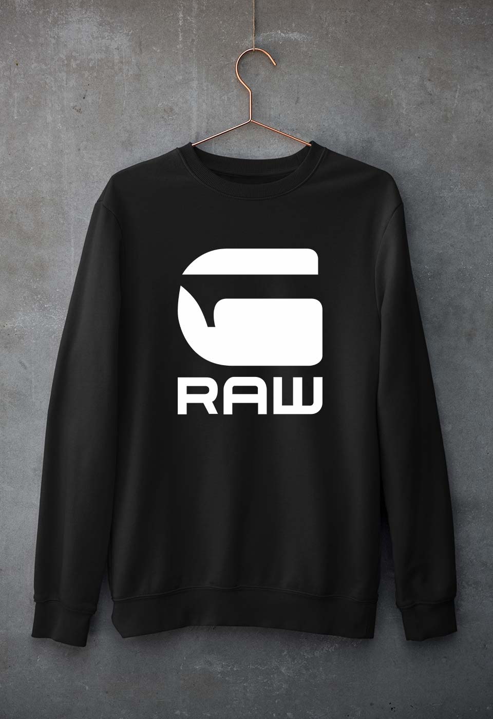 G Raw Unisex Sweatshirt for Men/Women-Black-Ektarfa.online