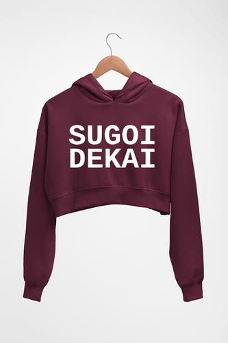 Sugoi Dekai Crop HOODIE FOR WOMEN-Maroon-Ektarfa.online