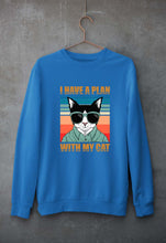 Load image into Gallery viewer, Cat Unisex Sweatshirt for Men/Women-S(40 Inches)-Royal Blue-Ektarfa.online
