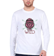 Load image into Gallery viewer, Stay Wild Full Sleeves T-Shirt for Men-S(38 Inches)-White-Ektarfa.online
