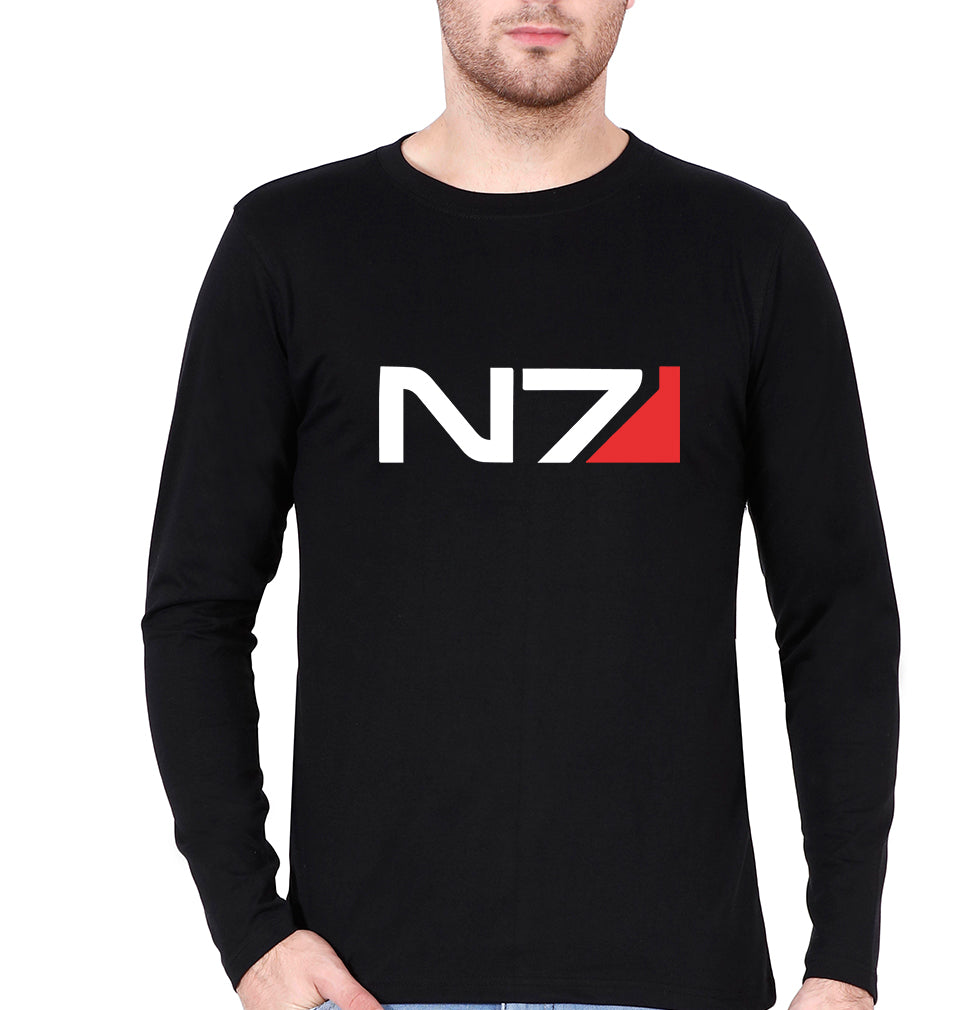 N7 Full Sleeves T-Shirt for Men-Black-Ektarfa.online