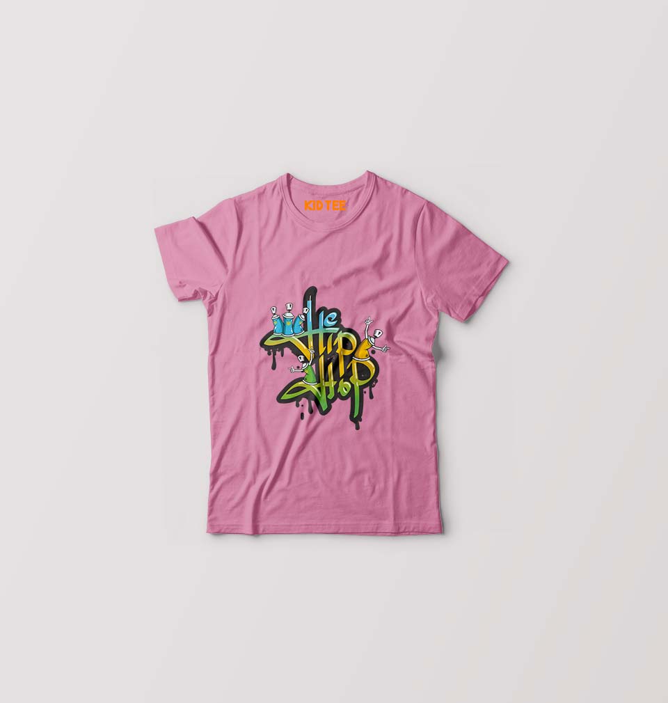 Hip Hop Kids T-Shirt for Boy/Girl-Pink-Ektarfa.online