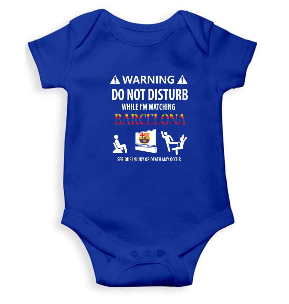 Warning FCB Kids Romper For Baby Boy/Girl-0-5 Months(18 Inches)-Royal Blue-Ektarfa.online