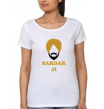 Load image into Gallery viewer, Sardar JI T-Shirt for Women-White-Ektarfa.online
