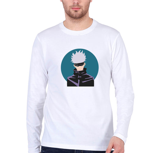 Gojo Satoru Anime Full Sleeves T-Shirt for Men-White-Ektarfa.online