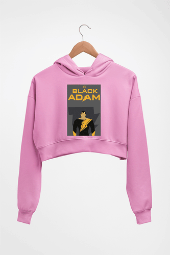Black Adam Crop HOODIE FOR WOMEN-Light Baby Pink-Ektarfa.online