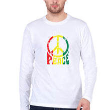 Load image into Gallery viewer, Bob Marley Peace Full Sleeves T-Shirt for Men-White-Ektarfa.online
