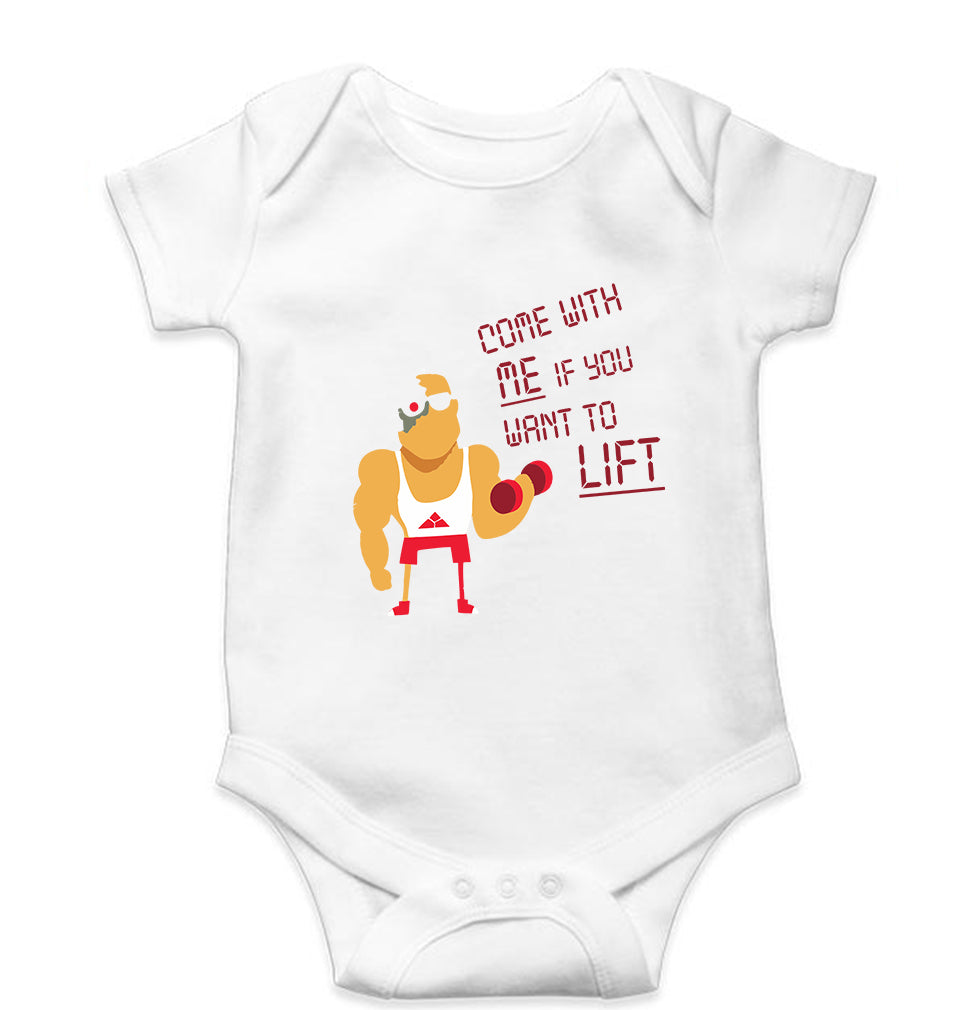 Gym Kids Romper For Baby Boy/Girl-White-Ektarfa.online