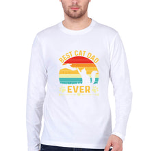 Load image into Gallery viewer, Cat Dad Full Sleeves T-Shirt for Men-White-Ektarfa.online
