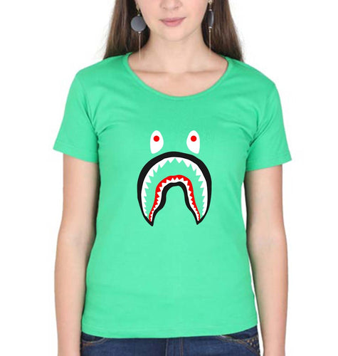 Bape Shark T-Shirt for Women-flag green-Ektarfa.online