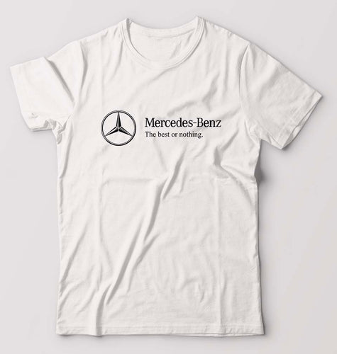 Mercedes-Benz T-Shirt for Men-S(38 Inches)-White-Ektarfa.online