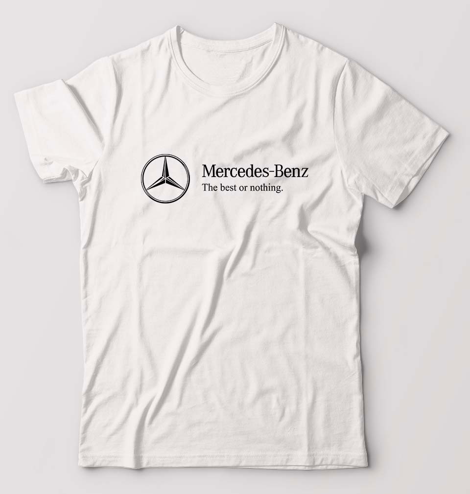 Mercedes-Benz T-Shirt for Men-S(38 Inches)-White-Ektarfa.online