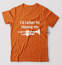 Load image into Gallery viewer, Trumpet Love T-Shirt for Men-Orange-Ektarfa.online
