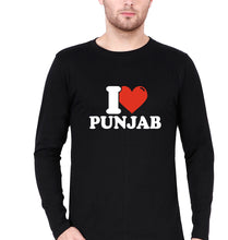Load image into Gallery viewer, I Love Punjab T Full Sleeves T-Shirt for Men-Black-Ektarfa.online
