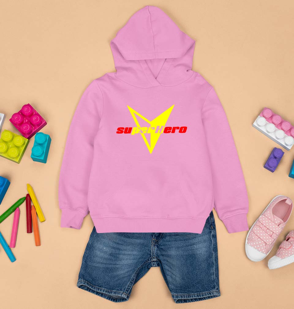 Super Hero Kids Hoodie for Boy/Girl-0-1 Year(22 Inches)-Light Baby Pink-Ektarfa.online