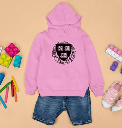 Harvard Kids Hoodie for Boy/Girl-Baby Pink-Ektarfa.online