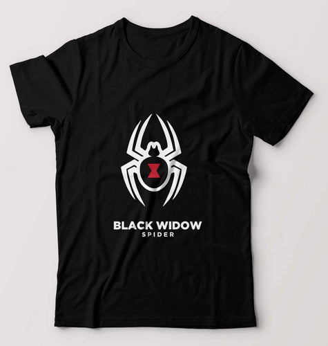 Black Widow Spider T-Shirt for Men-Black-Ektarfa.online