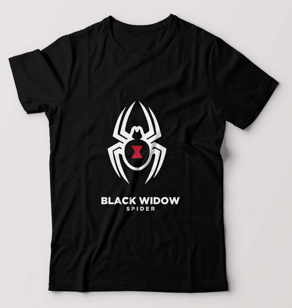 Black Widow Spider T-Shirt for Men-Black-Ektarfa.online