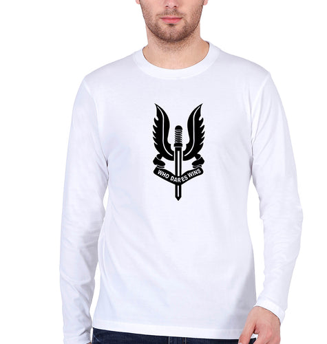Who Dares Wins Balidaan Army Full Sleeves T-Shirt for Men-White-Ektarfa.online
