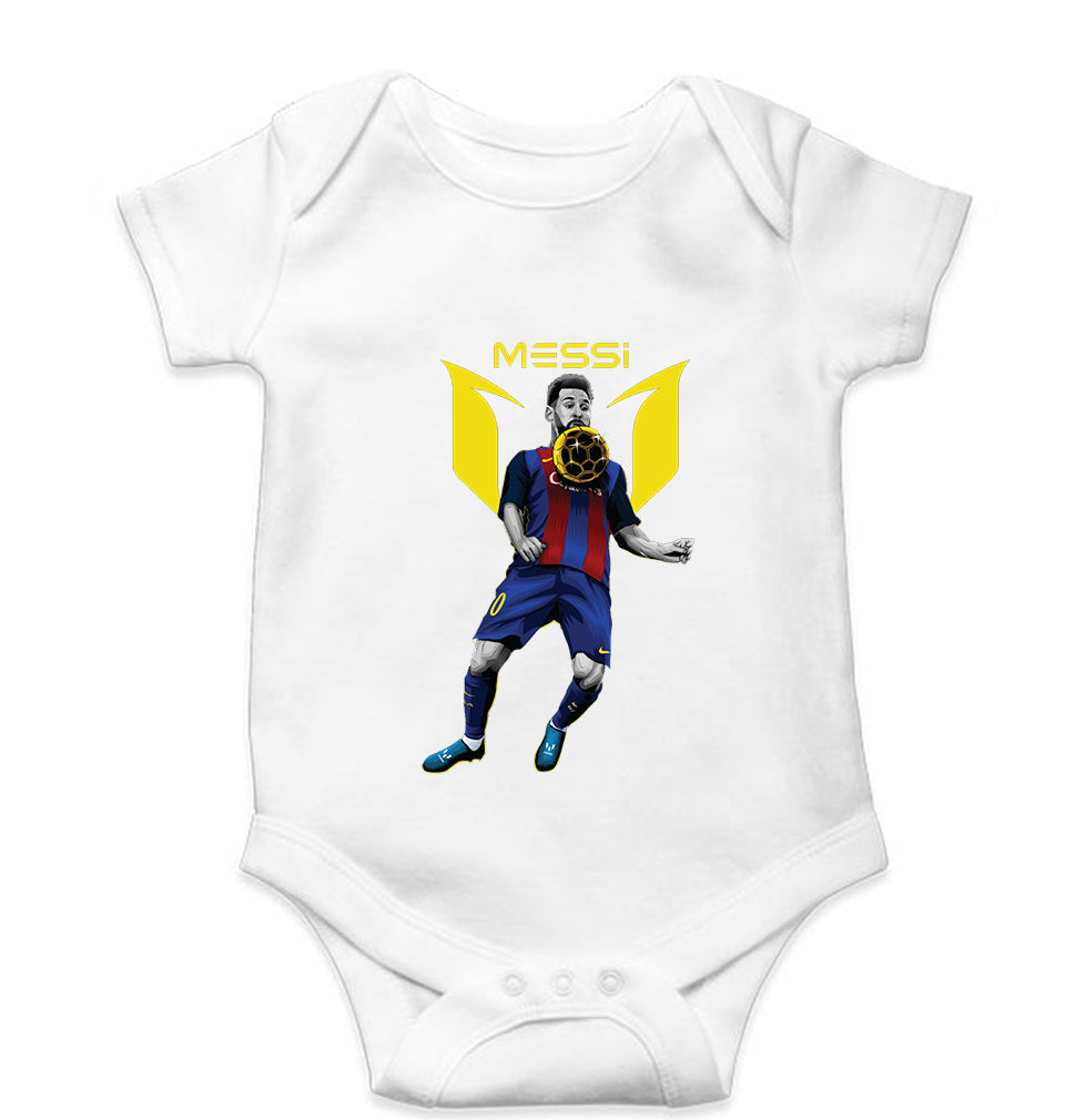 Messi Kids Romper For Baby Boy/Girl-0-5 Months(18 Inches)-White-Ektarfa.online