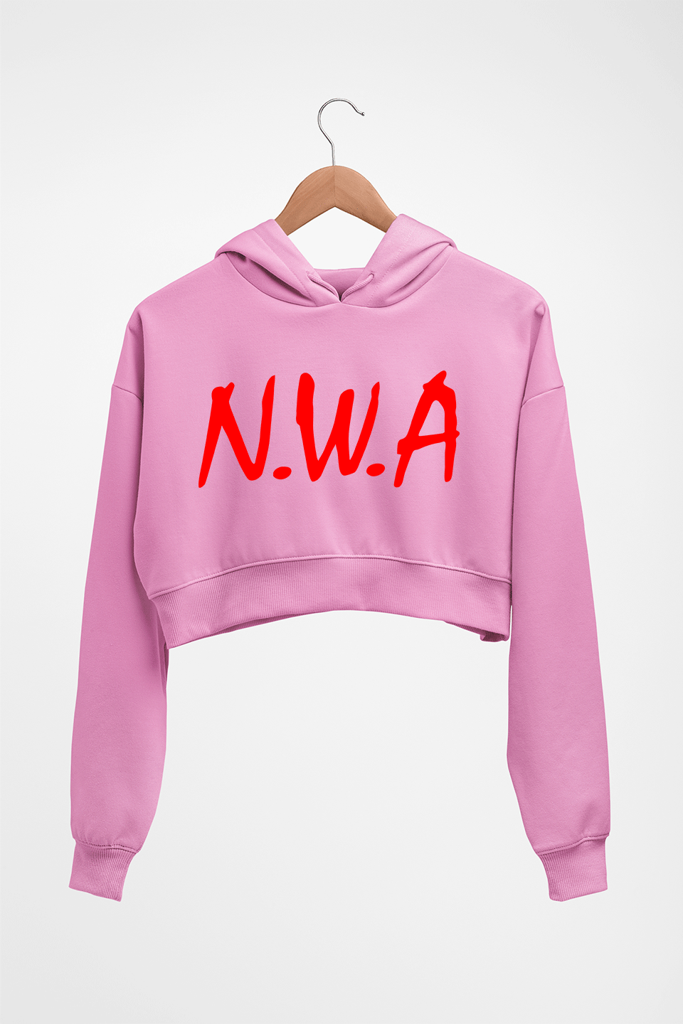 NWA Crop HOODIE FOR WOMEN-Light Baby Pink-Ektarfa.online
