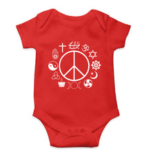 Load image into Gallery viewer, Peace Religious Symbols Kids Romper For Baby Boy/Girl-Red-Ektarfa.online
