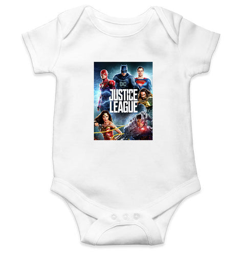 Justice League Kids Romper Kids Romper For Baby Boy/Girl-0-5 Months(18 Inches)-White-Ektarfa.online