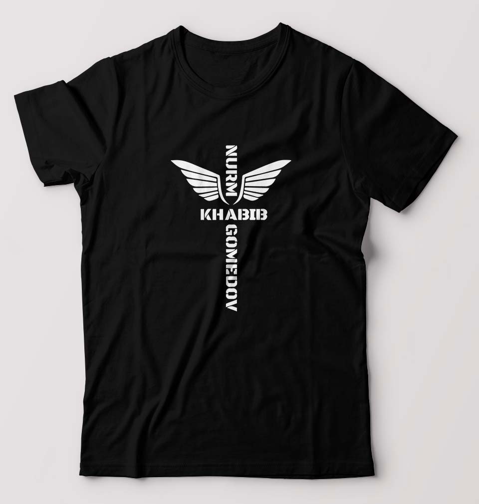 Khabib Nurmagomedov T-Shirt for Men-Black-Ektarfa.online