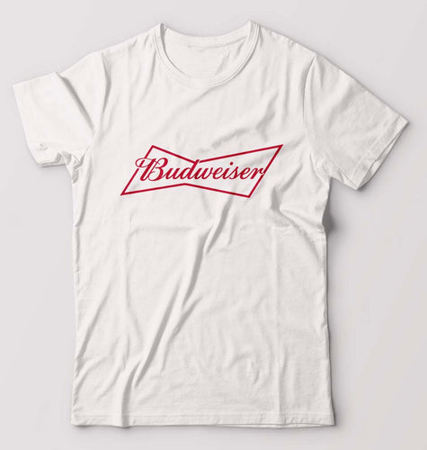 Budweiser T-Shirt for Men-S(38 Inches)-White-Ektarfa.online