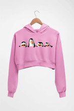 Load image into Gallery viewer, Penguins of Madagascar Crop HOODIE FOR WOMEN-Light Baby Pink-Ektarfa.online
