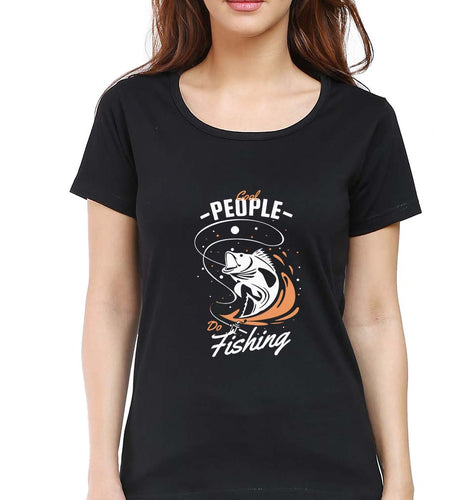 Fishing T-Shirt for Women-Black-Ektarfa.online