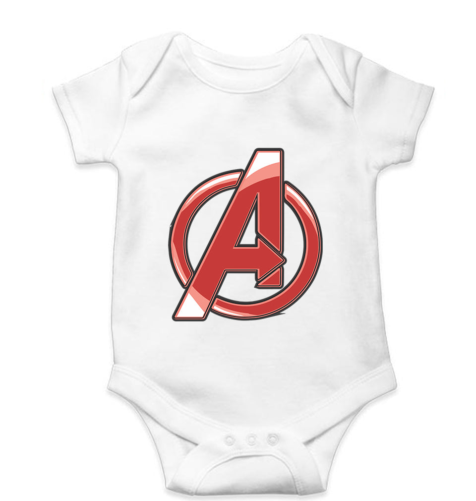 Avengers Kids Romper For Baby Boy/Girl-0-5 Months(18 Inches)-White-Ektarfa.online